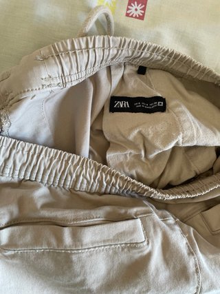 Pantalones Cargo Zara Beige