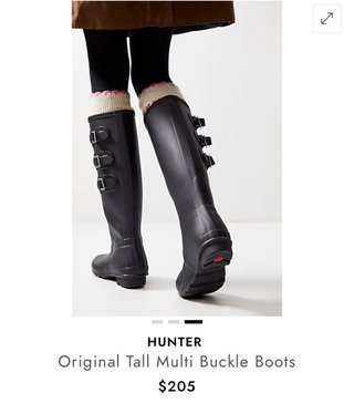 Botas Hunter Negras Altas Tres Hebillas Nuevas