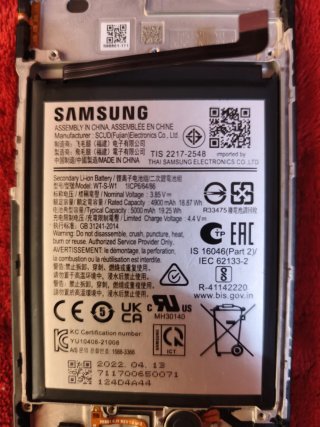 Chasis Samsung Galaxy A22 con batería y altavoz