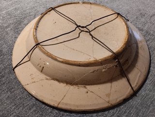 Plato antiguo artesanal gallo (2 de 2)