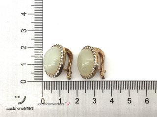 pendientes plata 925mm con piedra con circonita
