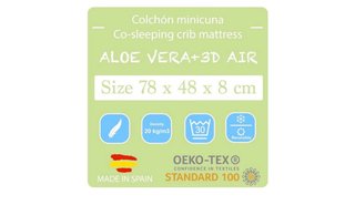 Colchón Minicuna Pekitas Aloe Vera