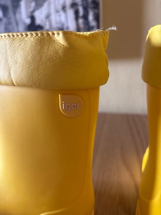 Botas de agua amarillas, Igor, talla 23.