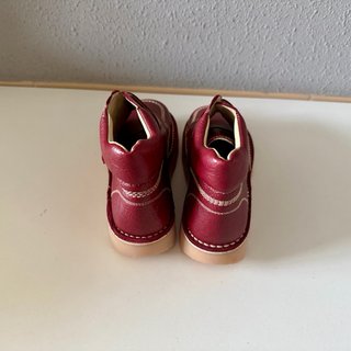 Botas niño/a piel burdeos velcro