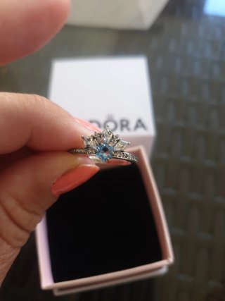 Anillo Pandora Tiara Disney Azul Plata