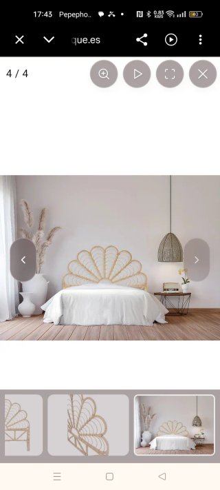 Cabecero FLOSIA Ratán Natural 140 cm