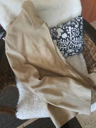 Cazadora Antelina Hombre Talla XL Crema