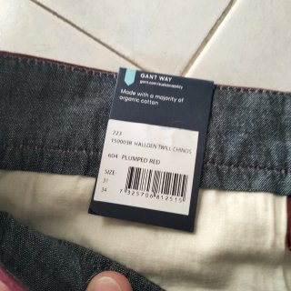 Calças GANT Homem Bordeaux - Tamanho M