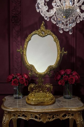 Specchio psiche bronzo dorato