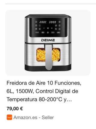 Freidora de Aire Digital DEIME 6.2QT Acero Inox