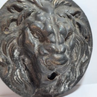 Mascherone Leone Fontana in Bronzo - Antico XIX s