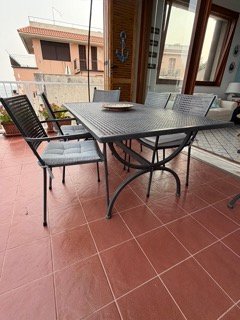 Set Arredo Terrazza Tavolo 6 Sedie Tavolino