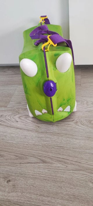 Maleta infantil Trunki verde y morada