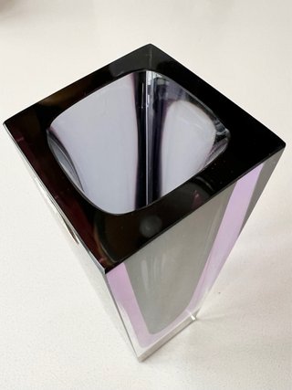 Jarrón Nason Murano Vintage Cristal Morado 26cm