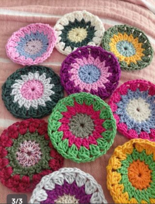 Lote 10 Discos Crochet Granny