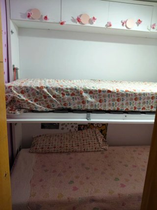 Litera Plegable Blanca y Rosa