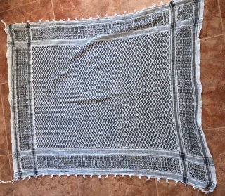 Pañuelo Palestino Negro y Blanco