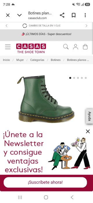 Botas Dr. Martens Piel Verde Nuevas