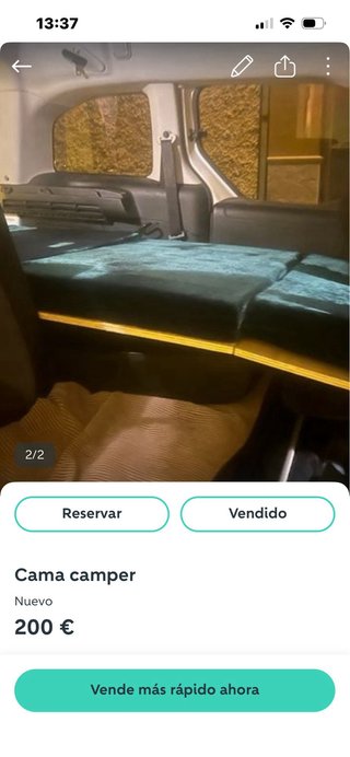 Cama camper nueva