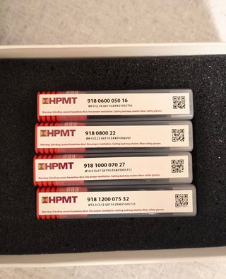 Kit frese HPMT metallo duro 6-8-10-12mm