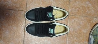 Zapatillas Puma Basket T46 Negras y Blancas