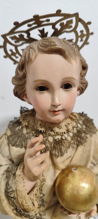Niño Jesús Salvador del Mundo Talla Antigua