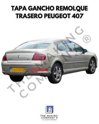TAPA GANCHO REMOLQUE TRASERO PEUGEOT 407