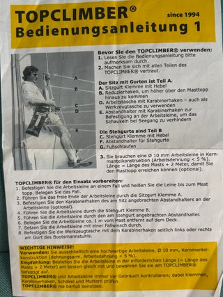TOPCLIMBER Escalador de mástil