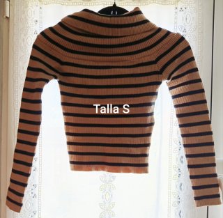 Jersey cuello alto rayas Talla S