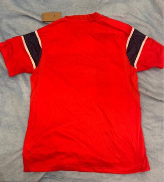 Camiseta Noruega roja sin dorsal con patches
