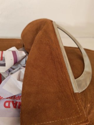 Borsa vintage camoscio marrone