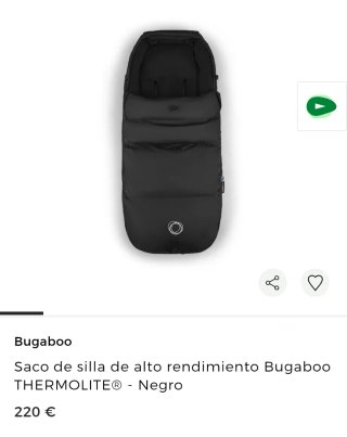 Saco Bugaboo Alto Rendimiento Thermolite Negro