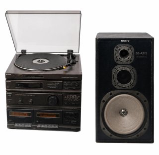 Altavoz + Equipo HiFi Sony V82 Tocadiscos Casset