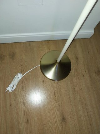 Lámpara de pie Ikea Beige y Dorada
