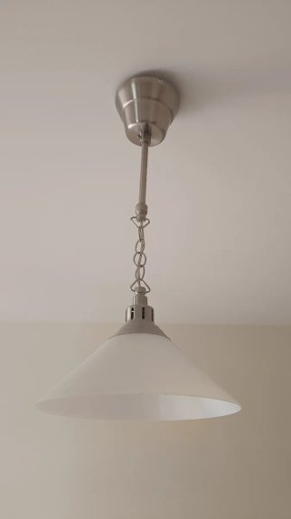2 Lámparas Ikea KRUBI Plata/Blanco