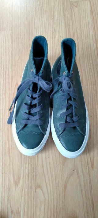 Converse piel mujer azul verdoso