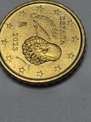 Moneda 10 céntimos Cervantes 2023 error