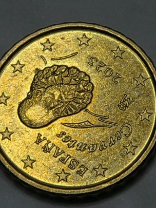 Moneda 10 céntimos Cervantes 2023 error