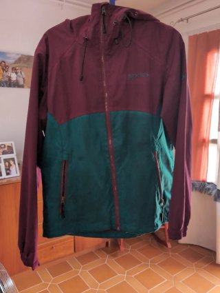Chaqueta impermeable OUTDOOR morado/verde azulado