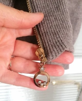 Cardigan con cappuccio beige taglia L
