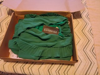 Vestido FEVERSAVE Verde Esmeralda (Tamanho Único)