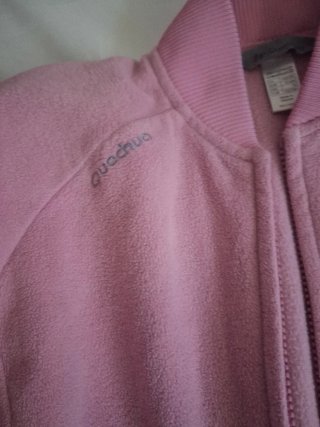 Sudadera Quechua rosa con cremallera