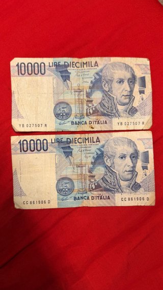 2 Banconote Lire 10000 - 1984