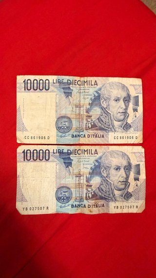 2 Banconote Lire 10000 - 1984