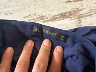 Falda Zara azul vintage