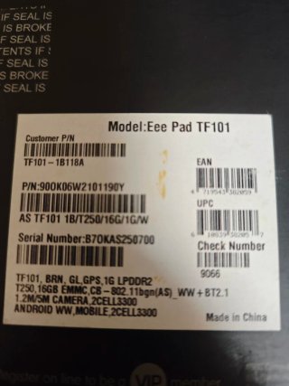 Tablet Asus Eee Pad Marrone