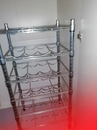 Botellero Metálico Plateado