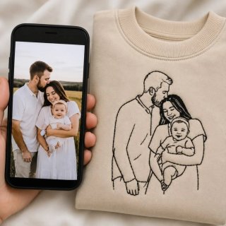 Sudadera personalizada con bordado familiar