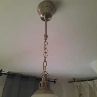 Lámpara colgante Ikea metal y cristal