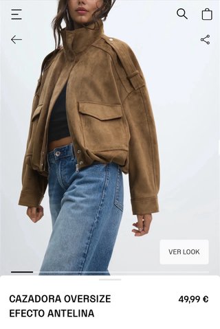 Chaqueta Stradivarius efecto ante